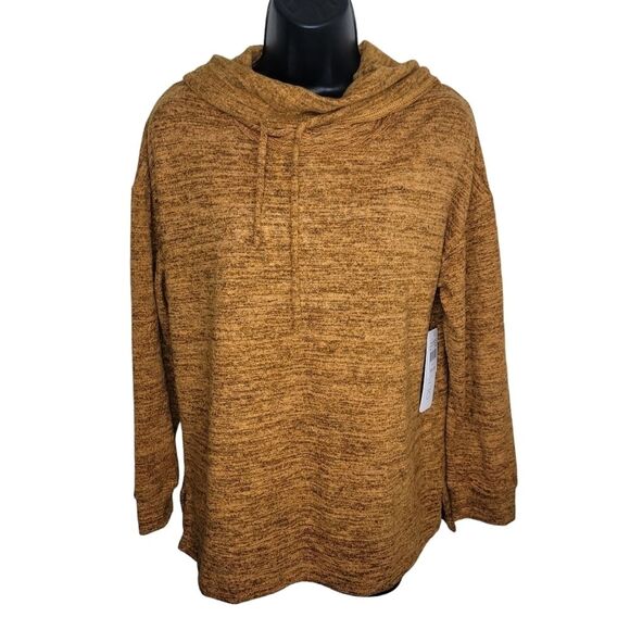 Olivia Sky Nwt two-tone cowl neck pull over top Large - Picture 2 of 8